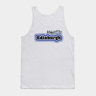 Edinburgh, Scotland Cityscape Skyline Tank Top